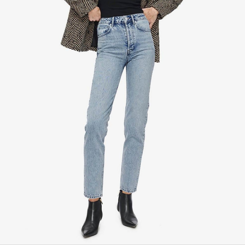 ANINE BING Sonya Jean Blue wash US 24 NWOT